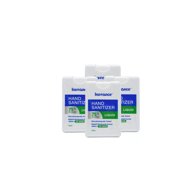 Instance Hand Sanitiser Liquid 18 ml 75% Alcohol (4 pcs)