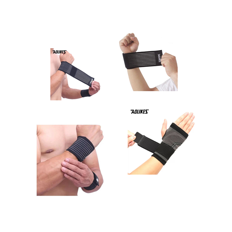1537 Aolikes Light Wrist Wrap Support Sleeve Deker Pergelangan Tangan