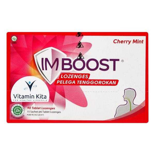 Imboost Lozenges Cherry Mint 6 Tablet Hisap