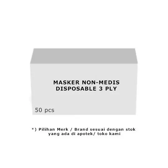 Masker Non-Medis Disposable 3 Ply 50 Pieces